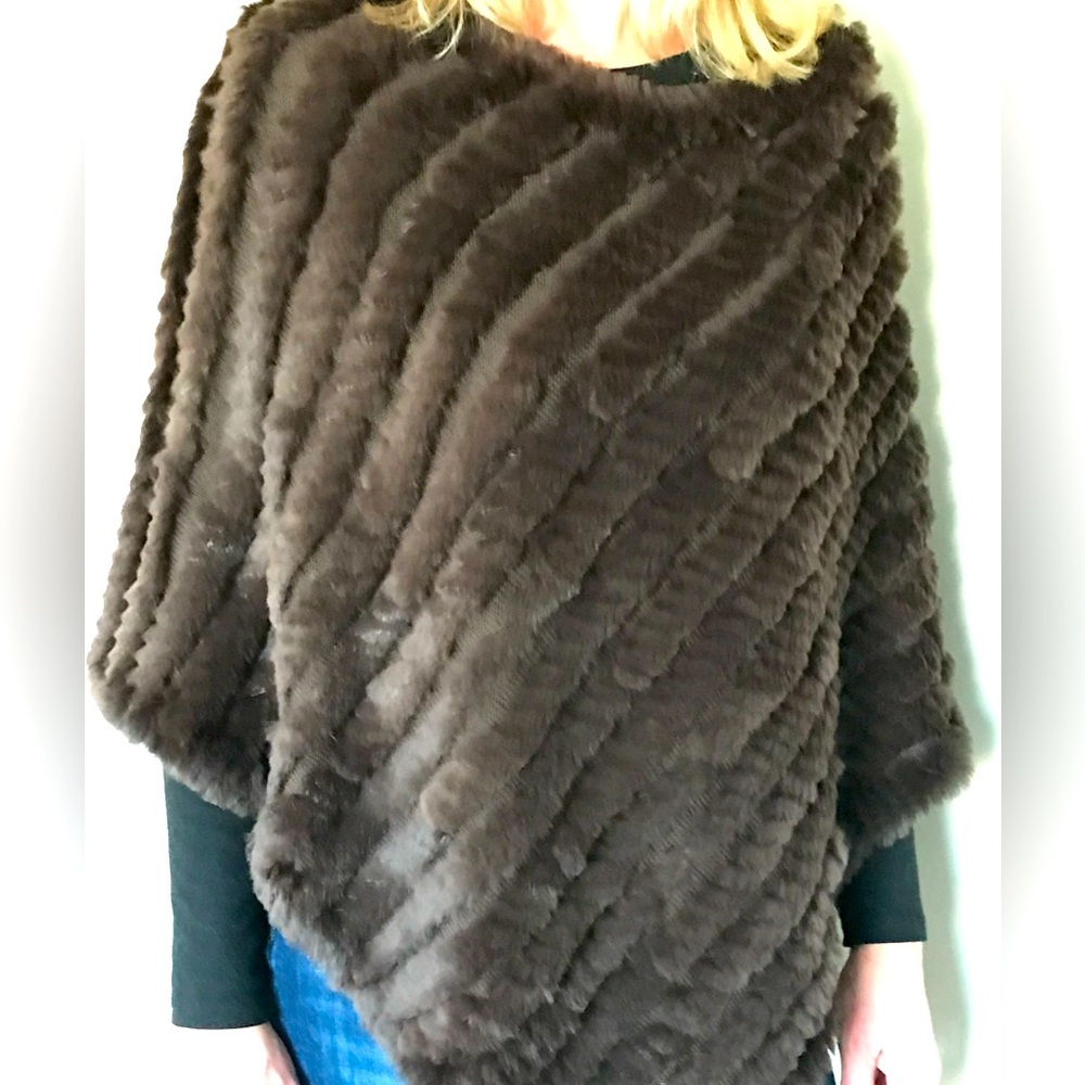 Faux fur cape